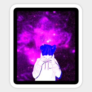 galaxy girl Sticker